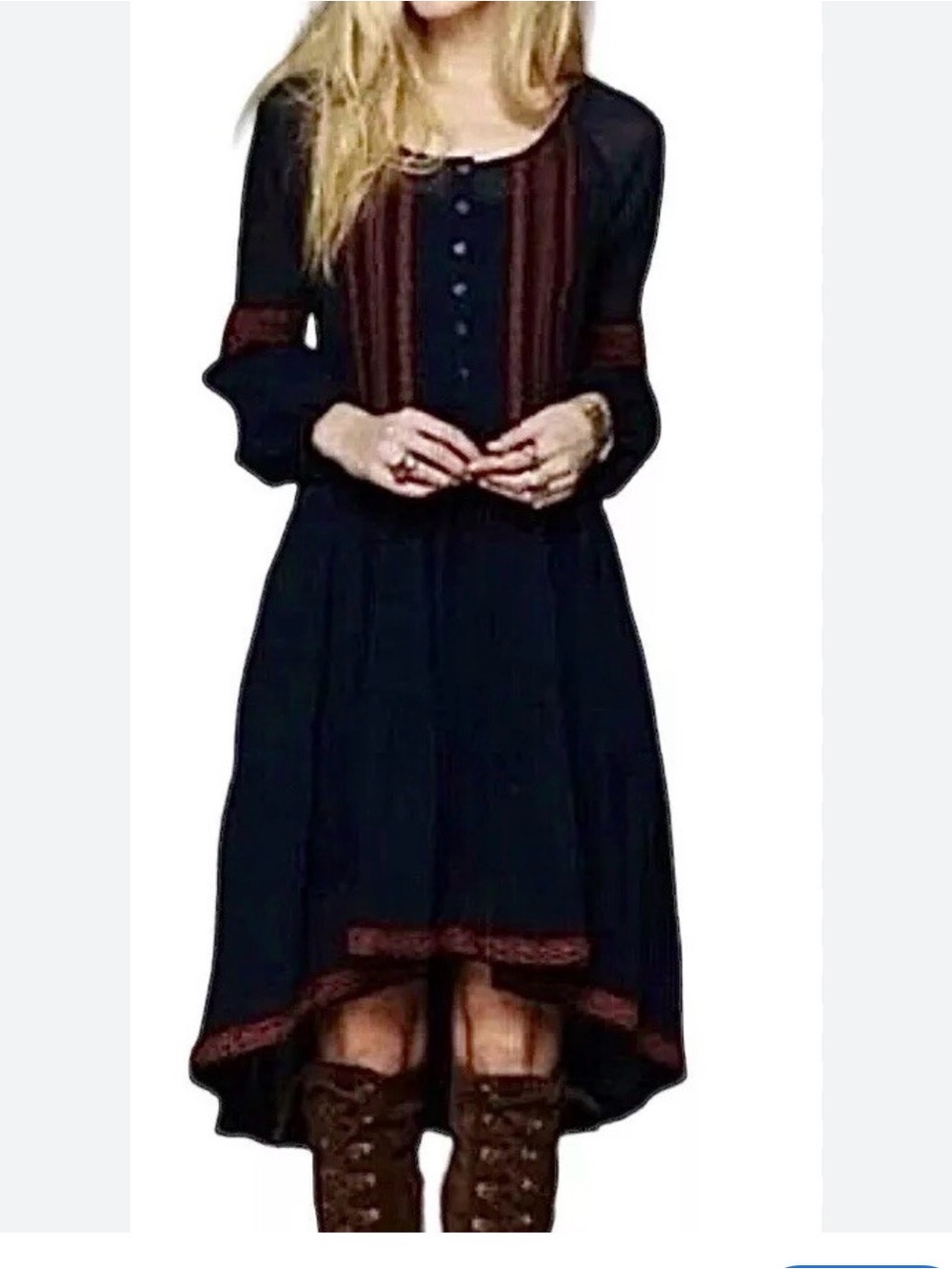 Free People Light Heart Midi Dress S